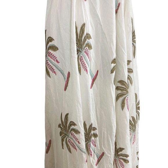 Roberta Roller Rabbit Morjim Palm Venezia Maxi Silk & Cotton Womens Dress NWT L - Picture 3 of 16